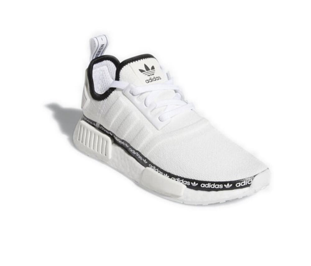 Adidas NMD_R1 White Tape Logo Women’s Size 9 FV7306 Sneakers